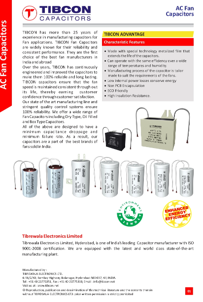 AC Fan Capacitors