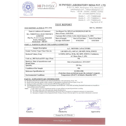 1 MFD Endurance & Damp Heat Test Report